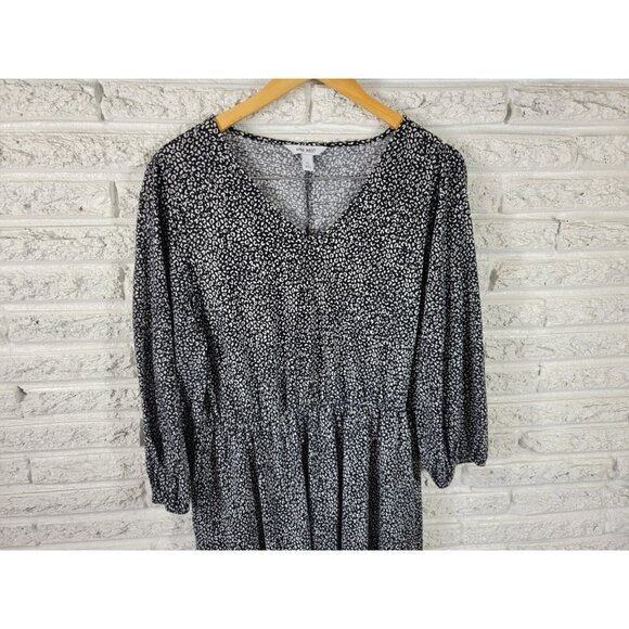 Nine West Womens Dress Extra Large Mini Fit Flare Black Animal Print ANI45E - Picture 4 of 11